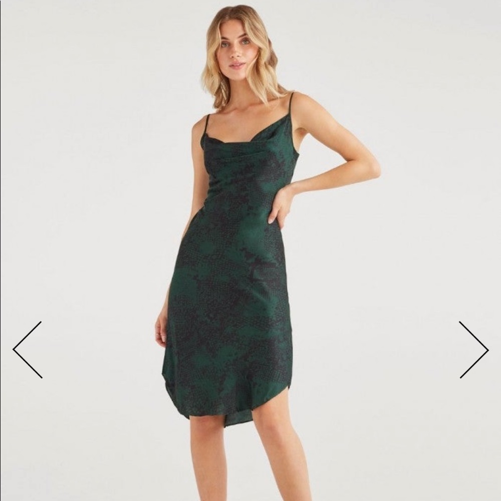 7 For All Mankind Satin Cowl Neck Slip Dress